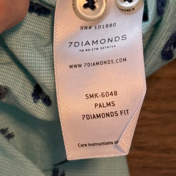 7 Diamonds Men’s Button Up Size M Classy Casual Office - Picture 3 of 7